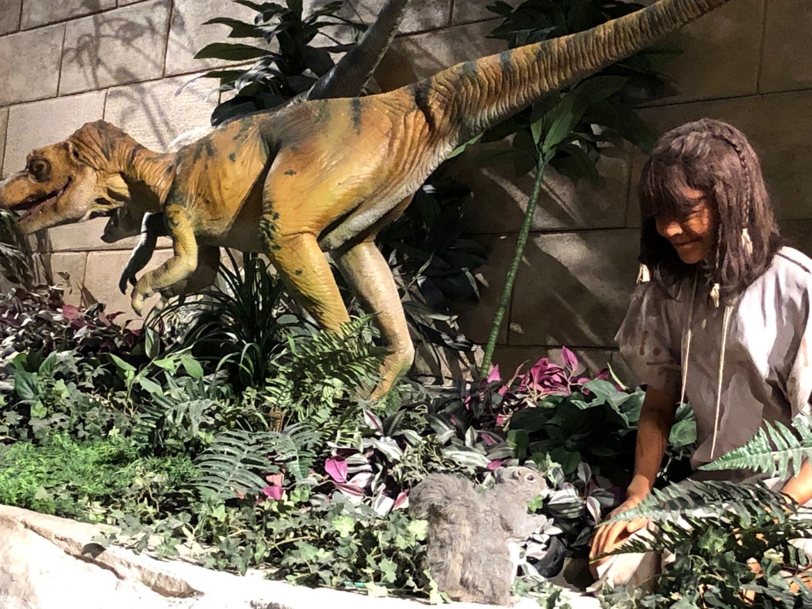 Eve and dinosaur at the Creation Museum
